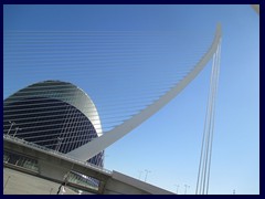 City of Arts and Sciences 058 - El Pont de l'Assut de l'Or, a very cool 125m high suspension bridge that is the tallest structure in the area.